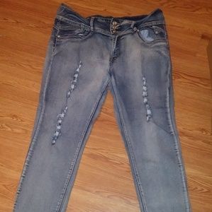 👑Plus size acid wash skinny jeans👑